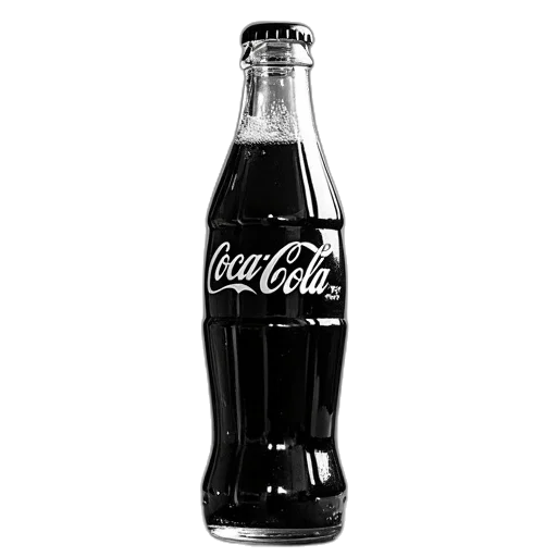 bottle, food, animal, weapon, photorealistic, 3d render, black, white transparent PNG cut-out