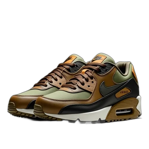 shoes, earth tones, nike, air, max, dark, stucco, olive transparent PNG cut-out