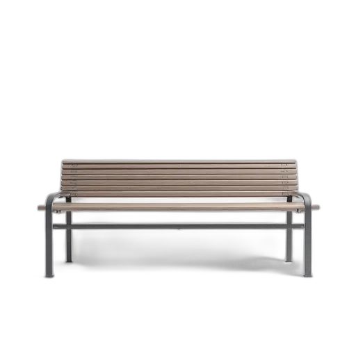 furniture, 3d render, photorealistic, monochrome, sleek, modern, metal, bench transparent PNG cut-out
