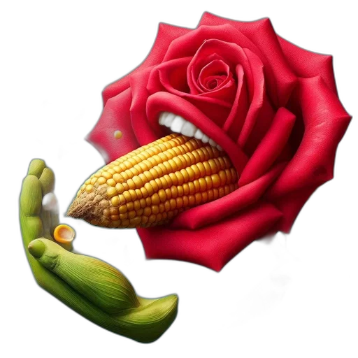 flower, food, crown, umbrella, pixel art, photorealistic, concept art, 3d render transparent PNG cut-out