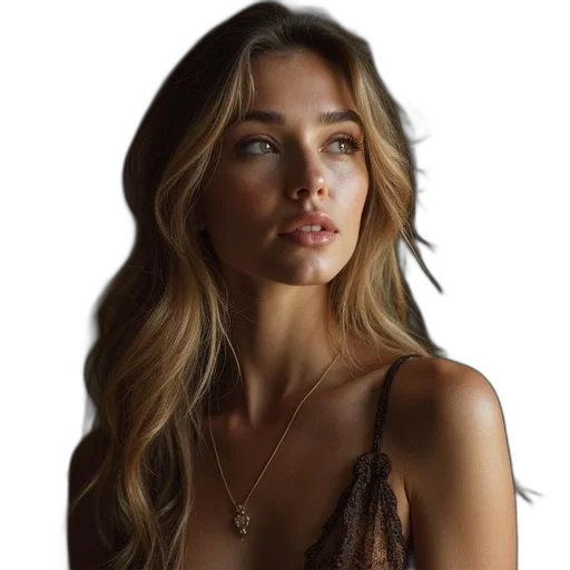 jewelry, face, dress, hair transparent PNG cut-out