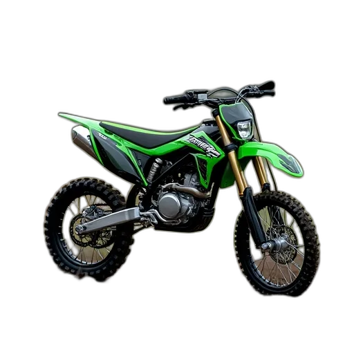 3d render, photorealistic, concept art, green, new, kawasaki, kfx90 transparent PNG cut-out