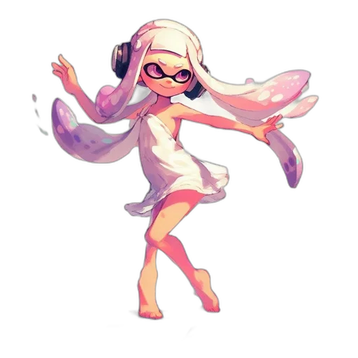 dress, weapon, staff, creature, concept art, pixel art, watercolor, vaporwave transparent PNG cut-out
