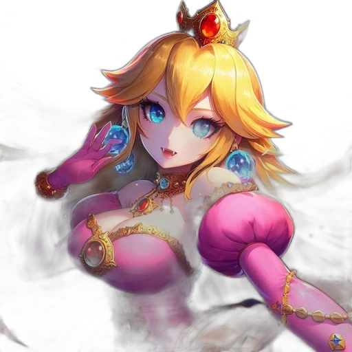 crown, dragon, dress, fantasy art, concept art, pixel art, anime, colorful transparent PNG cut-out