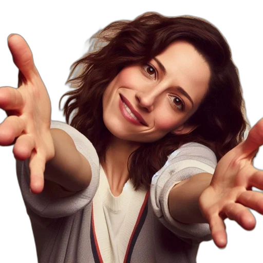 face, jacket, staff, hair, photorealistic, cartoon, woman, long transparent PNG cut-out