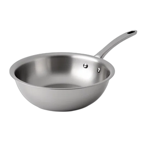 food, jewelry, weapon, 3d render, photorealistic, silver, metal, pan transparent PNG cut-out