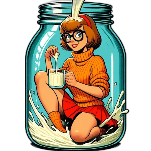 bottle, food, dress, comic book art, cartoon, pixel art, concept art, underwater transparent PNG cut-out