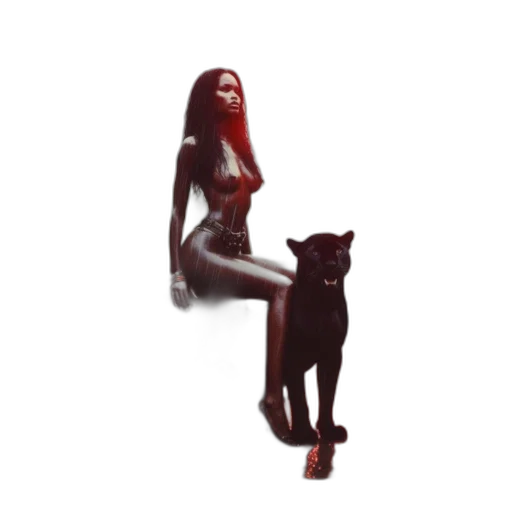 animal, creature, dress, concept art, pixel art, 3d render, fantasy art, neon lights transparent PNG cut-out
