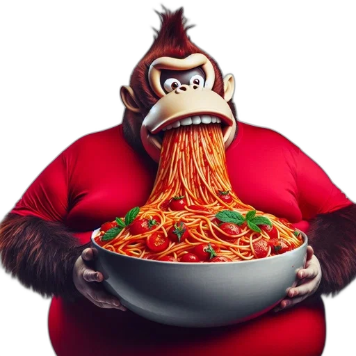 food, animal, creature, 3d render, concept art, photorealistic, pixel art, red transparent PNG cut-out