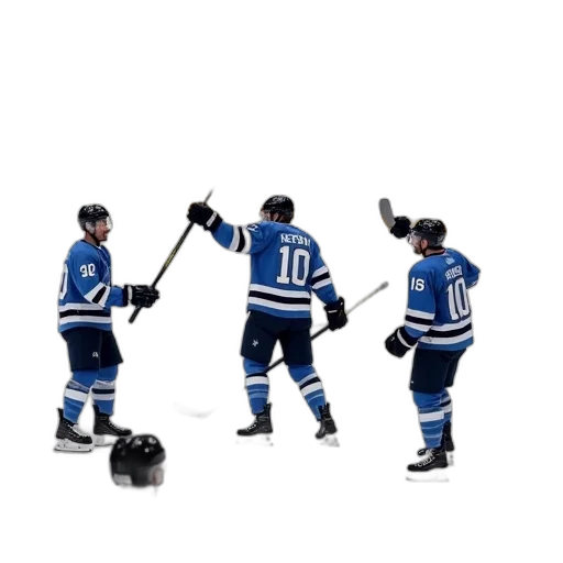 staff, concept art, group, hockey, players, celebrating, ice, one transparent PNG cut-out