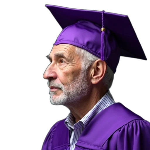 hat, staff, face, jacket, photorealistic, 3d render, portrait, elderly transparent PNG cut-out