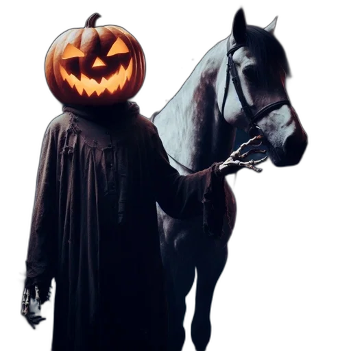 mask, animal, dress, creature, dark, monochrome, anthropomorphic, pumpkin transparent PNG cut-out