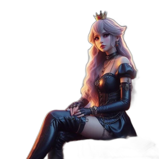crown, dress, dragon, fantasy art, concept art, pixel art, watercolor, dark transparent PNG cut-out