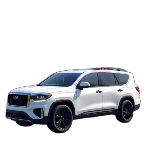 car, 3d render, white, suv, police, light, top, parked transparent PNG cut-out