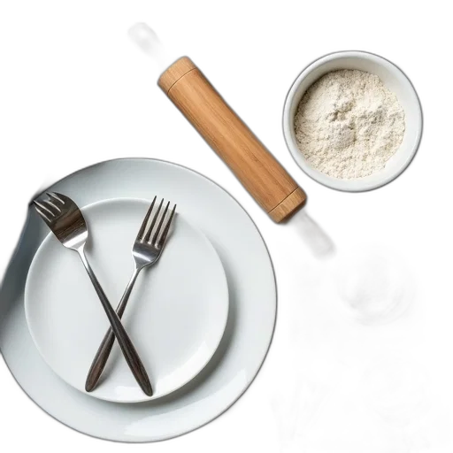 food, weapon, earth tones, variety, baking, utensils, neatly, arranged transparent PNG cut-out