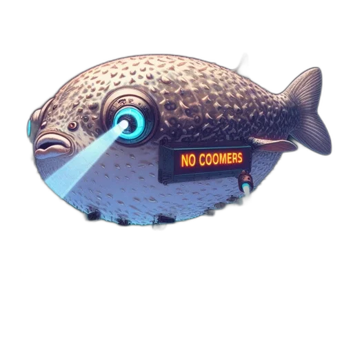 creature, umbrella, animal, weapon, 3d render, concept art, vaporwave, underwater transparent PNG cut-out