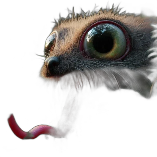 creature, dragon, animal, face, concept art, photorealistic, 3d render, watercolor transparent PNG cut-out