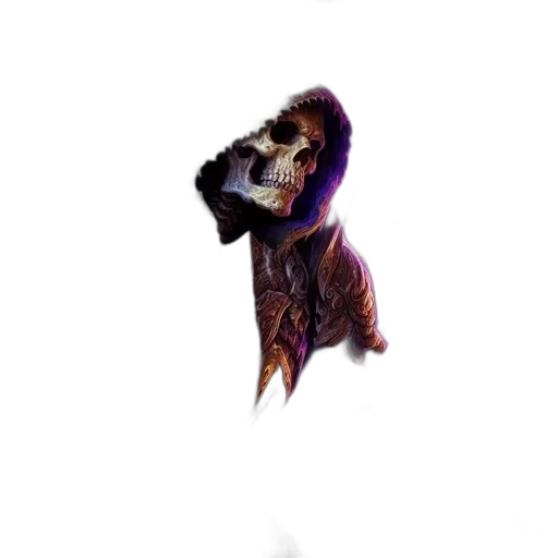 mask, creature, face, jacket, concept art, 3d render, pixel art, photorealistic transparent PNG cut-out