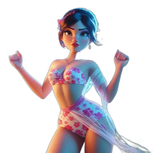 dress, concept art, fantasy art, pixel art, 3d render, blue, pastel, colorful transparent PNG cut-out