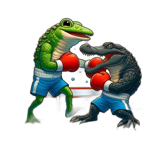 concept art, photorealistic, bright, lively, image, boxing, match, between transparent PNG cut-out