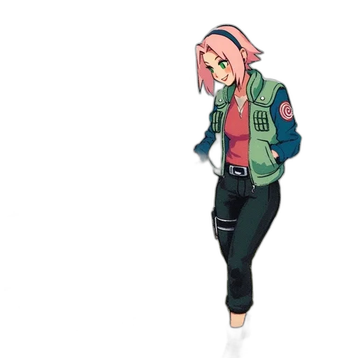 jacket, weapon, creature, concept art, anime, cartoon, pixel art, pastel transparent PNG cut-out