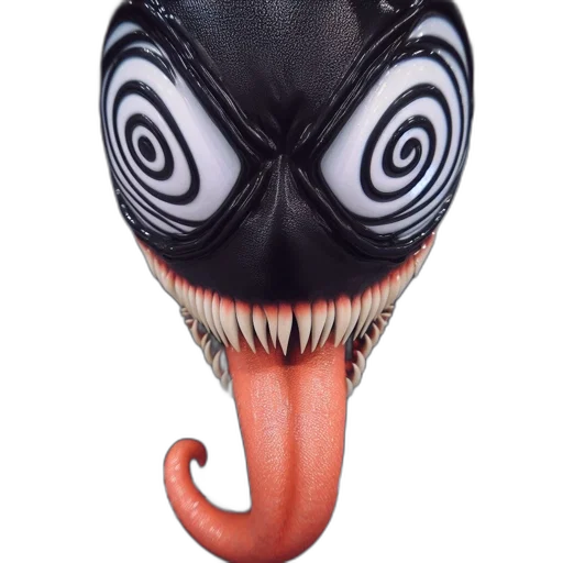 mask, creature, face, hat, 3d render, concept art, eerie, close-up transparent PNG cut-out