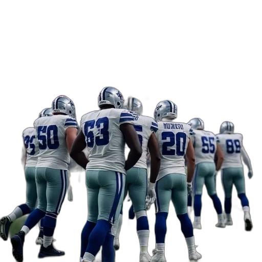 cowboys, players, knelt, stands transparent PNG cut-out