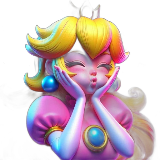 concept art, fantasy art, 3d render, photorealistic, pastel, colorful, animated, princess transparent PNG cut-out