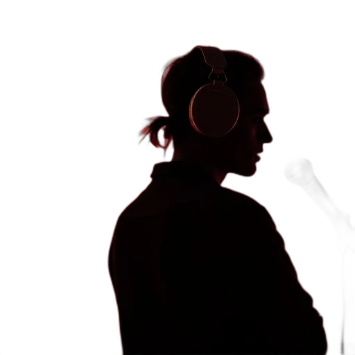 jacket, mask, staff, face, concept art, cyberpunk, vaporwave, photorealistic transparent PNG cut-out