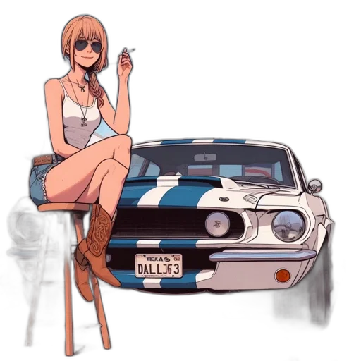 car, dress, weapon, anime, cartoon, comic book art, concept art, fire transparent PNG cut-out