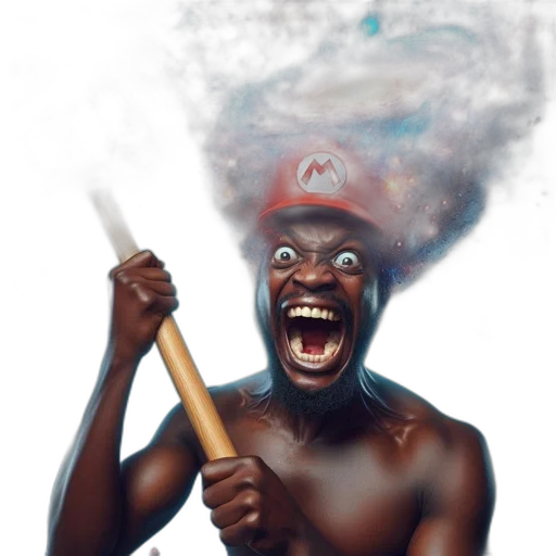 staff, hat, face, weapon, concept art, photorealistic, 3d render, fantasy art transparent PNG cut-out