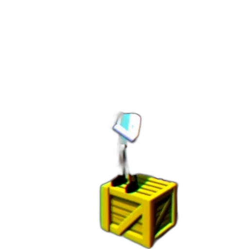 robot, staff, jewelry, furniture, 3d render, pixel art, concept art, vaporwave transparent PNG cut-out