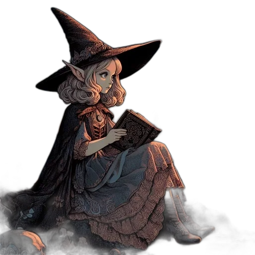 staff, hat, mask, dress, concept art, fantasy art, 3d render, pixel art transparent PNG cut-out