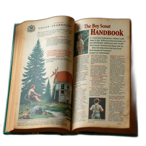 boy, scout, handbook, comprehensive, guide, scouts, featuring, various transparent PNG cut-out
