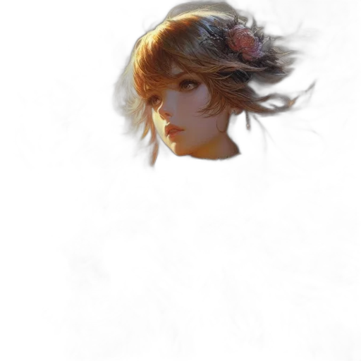 face, mask, hair, staff, fantasy art, photorealistic, concept art, pixel art transparent PNG cut-out