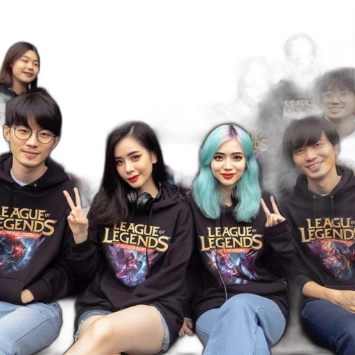outer space, group, people, wearing, league, legends, hoodies, gather transparent PNG cut-out