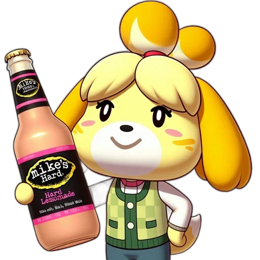 bottle, animal, food, jacket, pixel art, concept art, 3d render, vaporwave transparent PNG cut-out