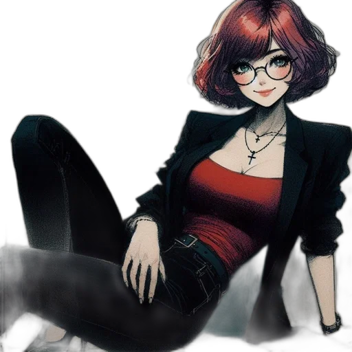 dress, jacket, staff, weapon, concept art, comic book art, watercolor, cartoon transparent PNG cut-out