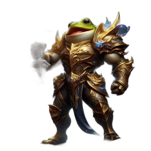 dragon, weapon, staff, robot, concept art, fantasy art, golden, frog-like transparent PNG cut-out
