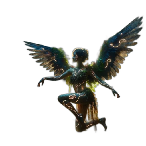 jewelry, dragon, staff, fantasy art, concept art, 3d render, pixel art, green transparent PNG cut-out