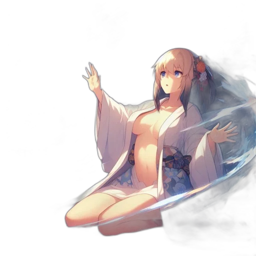 sword, dress, staff, weapon, concept art, fantasy art, anime, watercolor transparent PNG cut-out