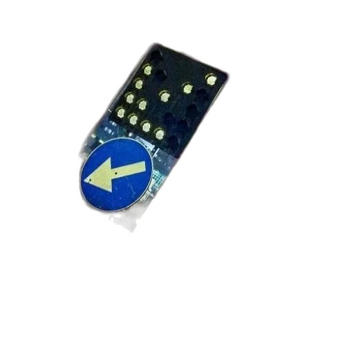 jewelry, robot, 3d render, blue, arrow, sign, red, yellow transparent PNG cut-out