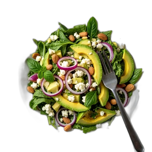 food, staff, crown, hat, photorealistic, 3d render, vibrant, salad transparent PNG cut-out