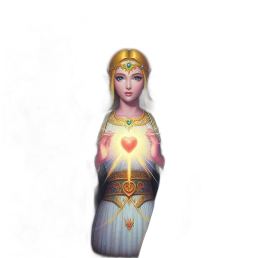 dress, jewelry, crown, staff, fantasy art, concept art, pixel art, 3d render transparent PNG cut-out
