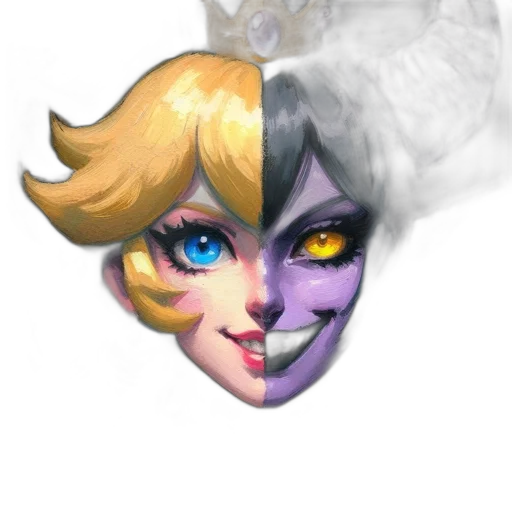 mask, face, crown, staff, concept art, fantasy art, pixel art, vaporwave transparent PNG cut-out