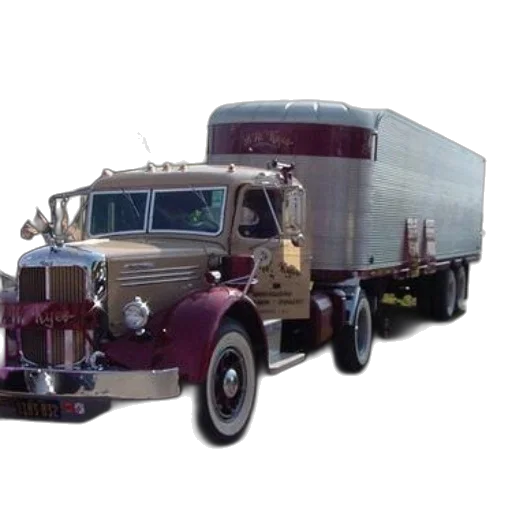 car, photorealistic, 3d render, concept art, vintage, truck, maroon, beige transparent PNG cut-out