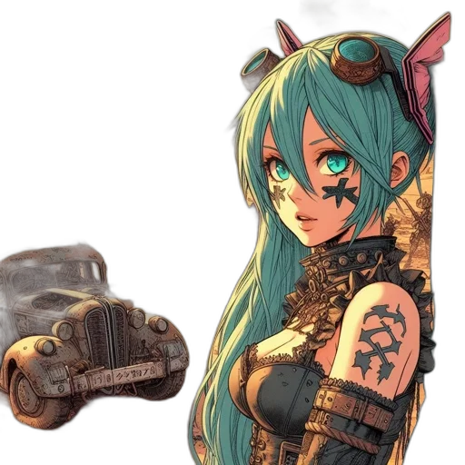 weapon, dragon, robot, staff, concept art, fantasy art, cyberpunk, anime transparent PNG cut-out