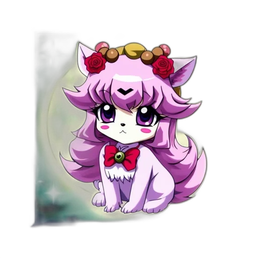 staff, crown, hat, animal, anime, pixel art, concept art, cartoon transparent PNG cut-out