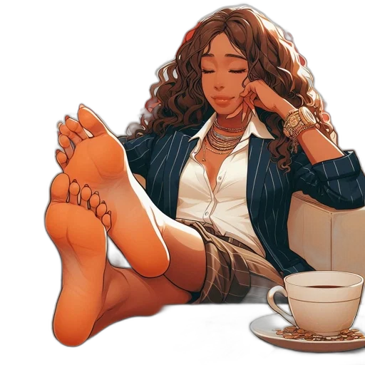 shoes, comic book art, pixel art, anime, concept art, pastel, earth tones, golden transparent PNG cut-out