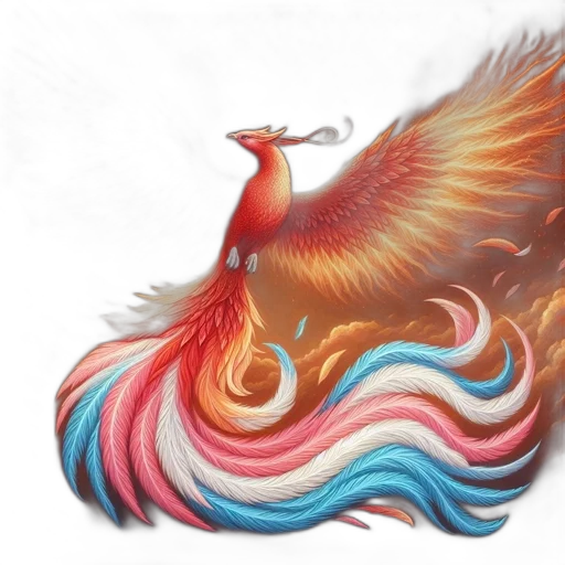 dragon, animal, creature, hair, fantasy art, concept art, watercolor, photorealistic transparent PNG cut-out